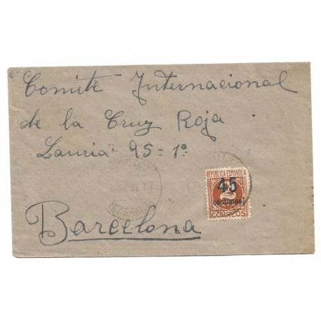 Cover to the Red Cross in Barcelona from Granada