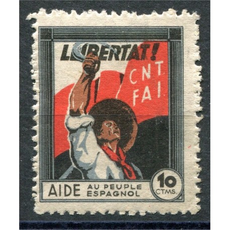 CNT FAI, Aide au peuple espagnol (French inscription), 10c, GG 1871 MH