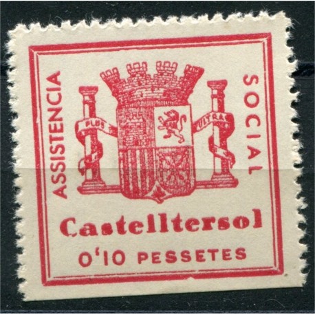 Castelltersol, Asistencia Social, 10c, carmine, Allepuz 2, MNG
