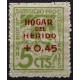 La Coruña, overprint Hogar del herido 45c, Allepuz 45, MNH
