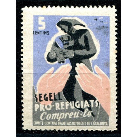 Segell Pro Refugiats 5c poster stamp, Domenech 213, MNH