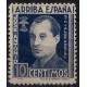 Falange, José Antonio, 10c dark blue with inscription Sin Valor Postal, Allepuz 53, MNG
