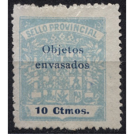 Cádiz, Objetos envasados 10c blue, Allepuz 103, MNG