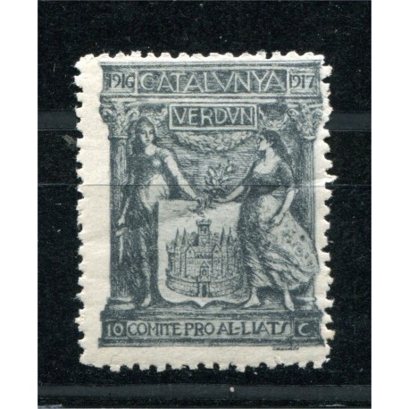 Catalan Separatist stamp, 1917 Comite Pro Aliats, in support of Allies in WWI, unlisted, MH