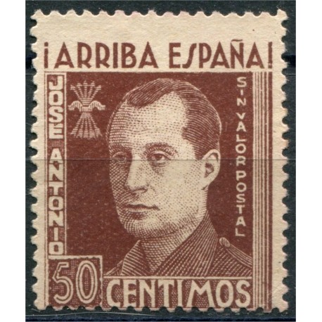 Falange, José Antonio ¡Arriba España!, 50c sin valor postal (no postal value), Allepuz 56, MNG
