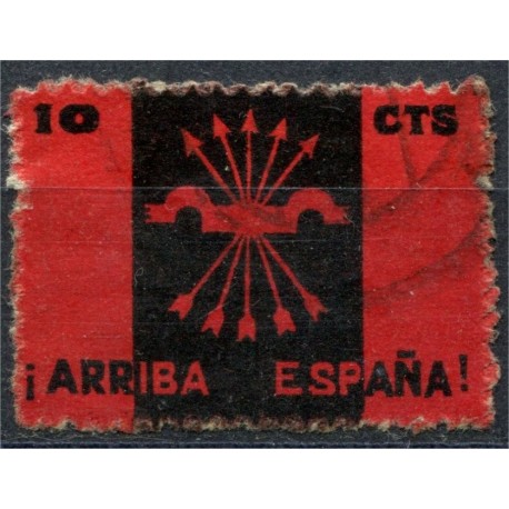 Falange, Arriba España 10c, Allepuz 118, used