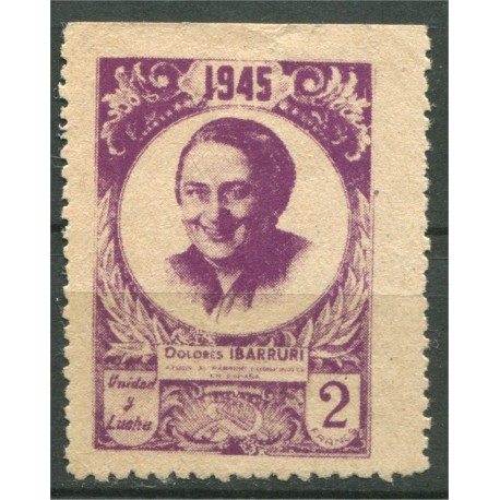 Amigos del Partido Comunista en España, Dolores Ibárruri, 2 francs, 1945, Allepuz 506, MNH