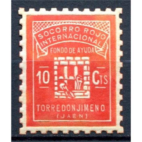 Torredonjimeno local, Socorro Rojo Internacional 10c red, unlisted variety, MH