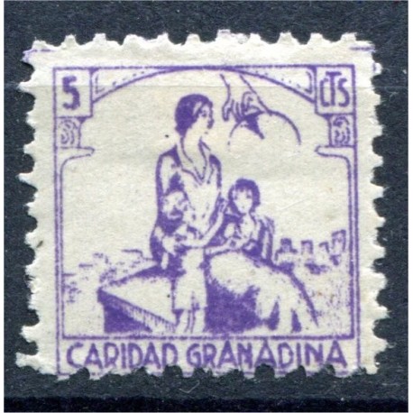 Granada, Caridad Granadina, 5c lila, raro, Allepuz 22, *