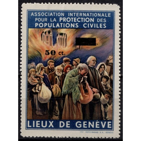 Lieux de Genève, 50c on 3d, UNLLISTED, similar to Allepuz 2791, MNH