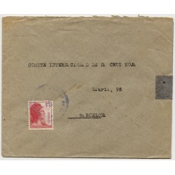 International Brigades censor mark on cover to the Red Cross