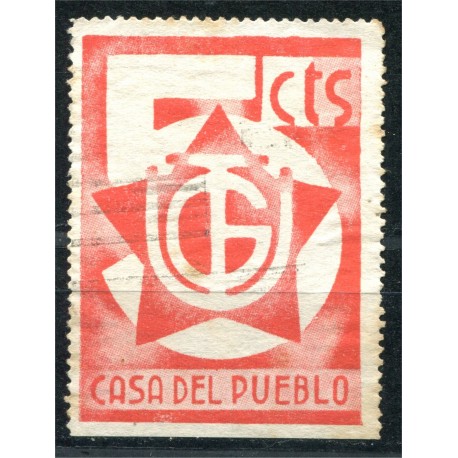 ﻿UGT, Casa del Pueblo, 5c red, GG 1989, used