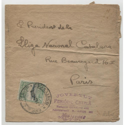 URUGUAY / FRANCE, Cover from Joventut Periòdic Català to Paris, 1928