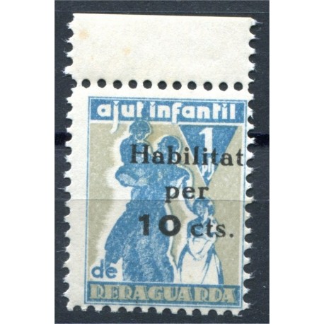 Ajut Infantil de Reraguarda, 10c on 1p grey & blue, GG 2302, MNH 