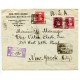 Registered cover from Madrid to New York wich censor Heller M3.16, transit and arrival backstamps