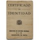 1939. Certificado de Identidad de un miembro del S.I.M.