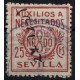 Sevilla, Auxilios a Neceistados, 25c carmín, Allepuz 78, usado