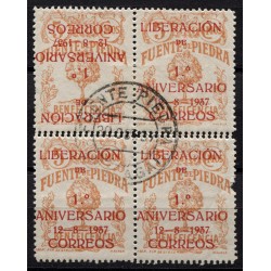 Fuente de Piedra, unlisted inverted overprint and double perforation