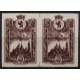 Zaragoza, pair 5c brown with double printing, Allepuz 20ed, MNH