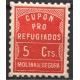 Molina de Segura, Cupón Pro Refugiados, 5c rojo, Allepuz 1, **