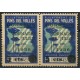 Pins del Vallès, pair, 5c on 2p blue and pale blue, Allepuz 13, MH