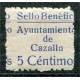 Cazalla, 5c con acento abierto en la E y variedad de perforación, Allepuz no cat **