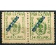 Huévar, Sello Benéfico, pair, 5c & 5c, green, "CORREOS" overprinted, Allepuz 8, MH