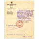 Carta del CRIM 19 con marca de franquicia de la Comandancia Militar de Gerona, a Fogars de Tordera, 1938