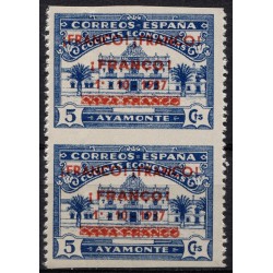 Ayamonte, unlisted perf variety: no horizontal perforation, MNH