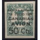 Canarias, air mail surcharge, 50c on 1c Edifil 20, MNH