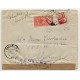 Sobre del correo urgente con censura de Valencia a Nueva York, 1938