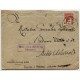 Cover from Astorga to Avilés with censor mark, 1938
