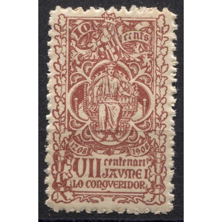 Catalonia, VII Centenari Jaume I lo Conqueridor, 1908, 10c, unlisted, MNH