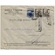 Cover from Irún to Vitoria with censor mark and label, 1937