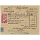 Requeté label used as fiscal on phone receipt, 1939
