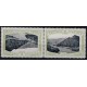 Vinebre, INVERTED CENTER, tete-beche pair blue & black, Allepuz 1a+1a, MNH