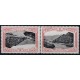 Vinebre, INVERTED CENTER, tete-beche pair blue & black, Allepuz 1a+1a, MNH