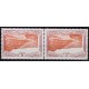 INVERTED CENTER se tenant pair, Vinebre, rose & orange, unlisted, MHN