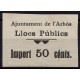 Ajuntament de l'Arboç, Llocs Públics 50c, unlisted, MNG