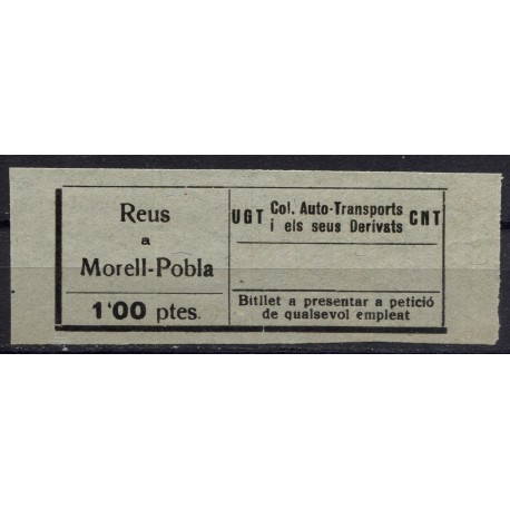 UGT CNT, Col. Auto-Transports, Reus - Morell - Pobla, 1p