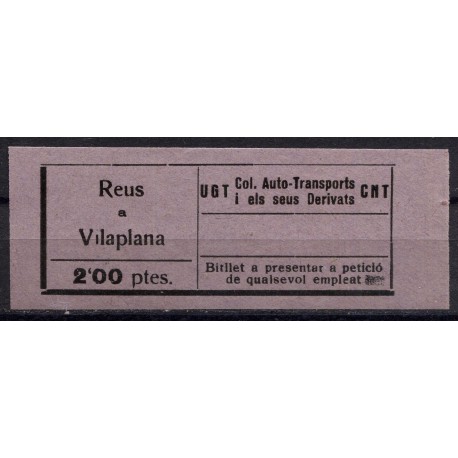 UGT CNT, Col. Auto-Transports, Reus - Vilaplana, 2p