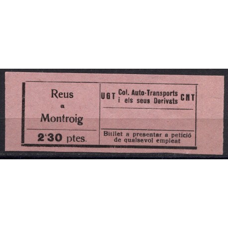 UGT CNT, Col. Auto-Transports, Reus - Montroig, 2.30p