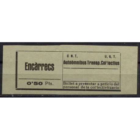CNT UGT, Autoòmnibus Transp. Col·lectius, Encàrrecs 0.50p