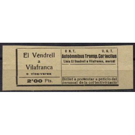 CNT UGT, Autoòmnibus Transp. Col·lectius, El Vendrell - Vilafranca 2p