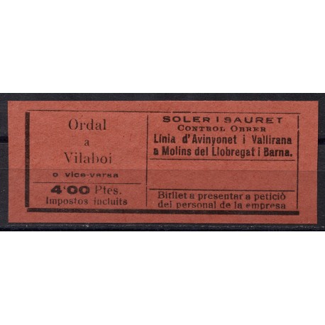 Soler i Sauret, COntrol Obrer, Ordal - Vilaboi 4p