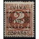 Vitoria, patriotic overprint 2c, type I, Edifil 5, MH