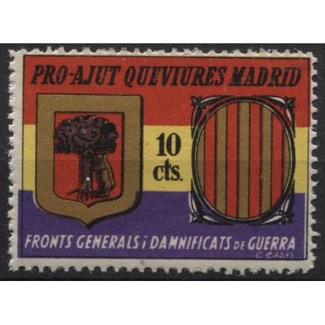 Pro ajut queviures Madrid 10c, Allepuz 98, MNH