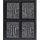 Catalunya, Visca Catalunya, 4a sèrie, plata sobre negre, bloc de quatre Nathan 9 **