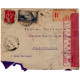 Registered cover from France (Prades) to Barcelona with censor Heller RB3.13 red, 1937